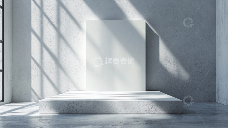 高清大图下载【趣麦麦图】极简风格白色展台