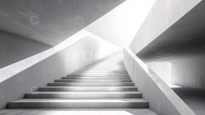高清大图下载【趣麦麦图】黑白楼梯