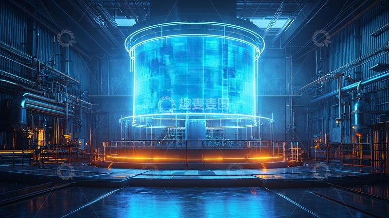 高清大图下载【趣麦麦图】蓝色能量核心