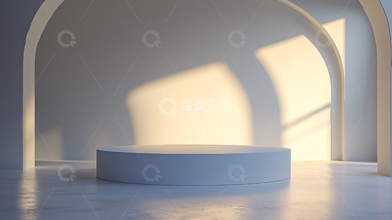 高清大图下载【趣麦麦图】极简圆形展示台