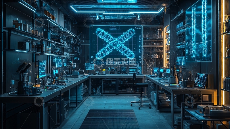 高清大图下载【趣麦麦图】科幻风格实验室