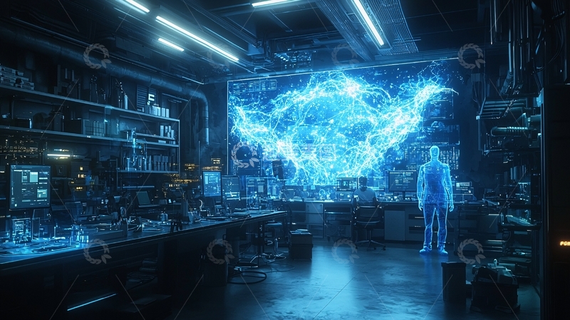 高清大图下载【趣麦麦图】未来科技实验室