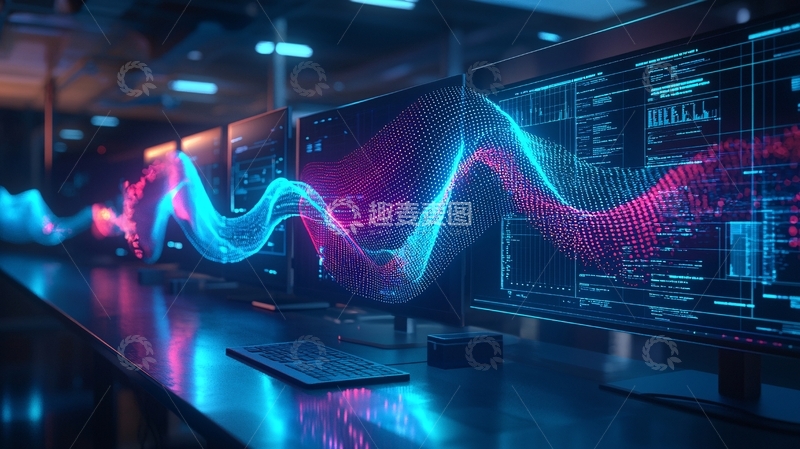 高清大图下载【趣麦麦图】科技感数据流