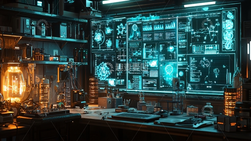 高清大图下载【趣麦麦图】未来科技实验室