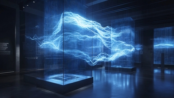 蓝色光影装置艺术