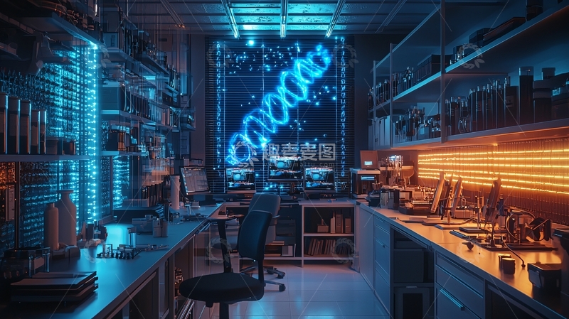 高清大图下载【趣麦麦图】科技感十足的实验室