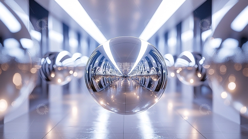 高清大图下载【趣麦麦图】未来科技感金属球体