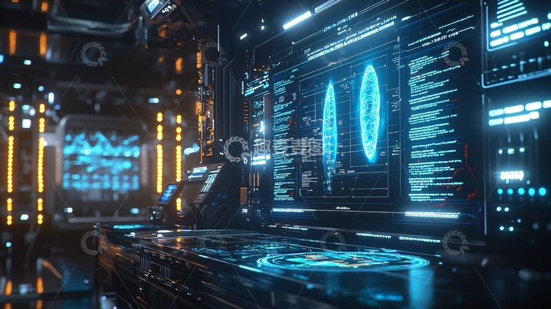 高清大图下载【趣麦麦图】未来科技感控制中心