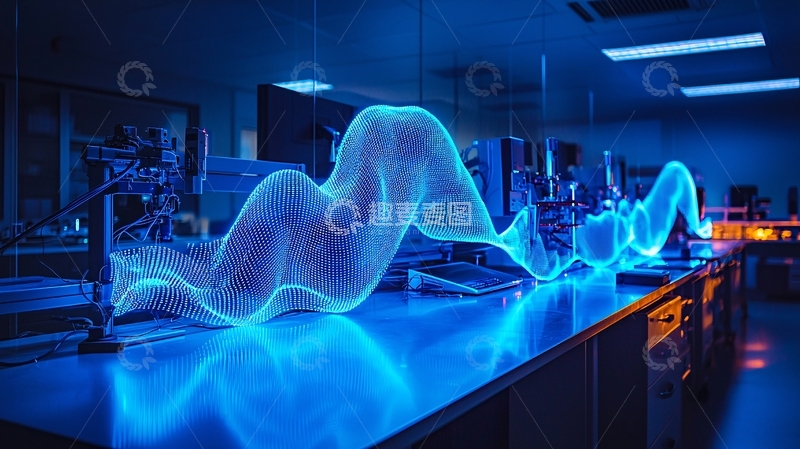 高清大图下载【趣麦麦图】蓝色能量波