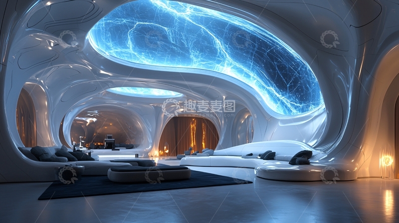 高清大图下载【趣麦麦图】未来科技感室内设计