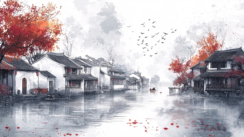 高清大图下载【趣麦麦图】水墨江南水乡