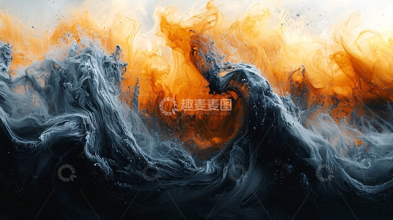 高清大图下载【趣麦麦图】抽象水墨画