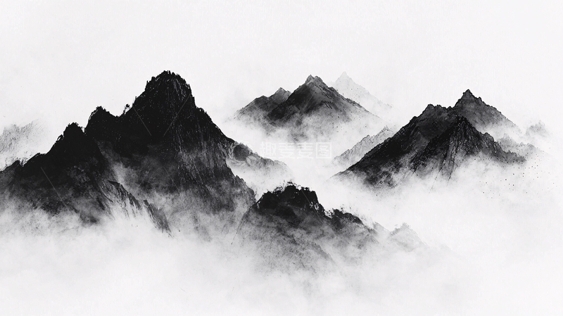 高清大图下载【趣麦麦图】水墨山水画999