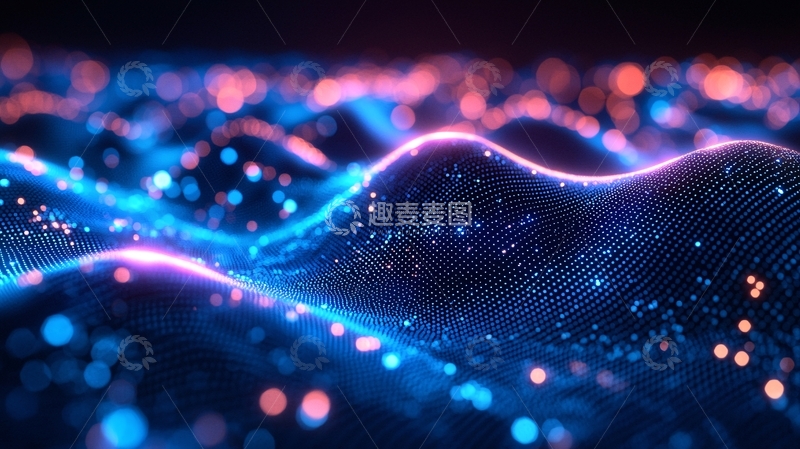 高清大图下载【趣麦麦图】抽象光波