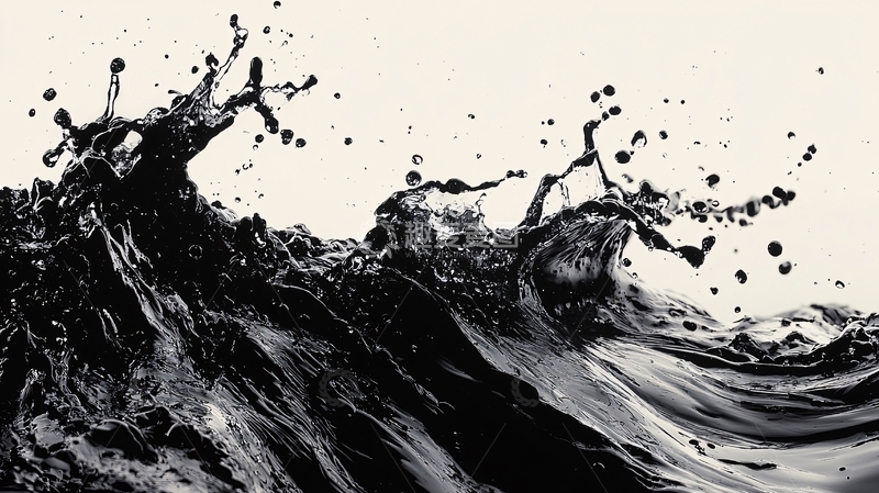 高清大图下载【趣麦麦图】黑色液体飞溅