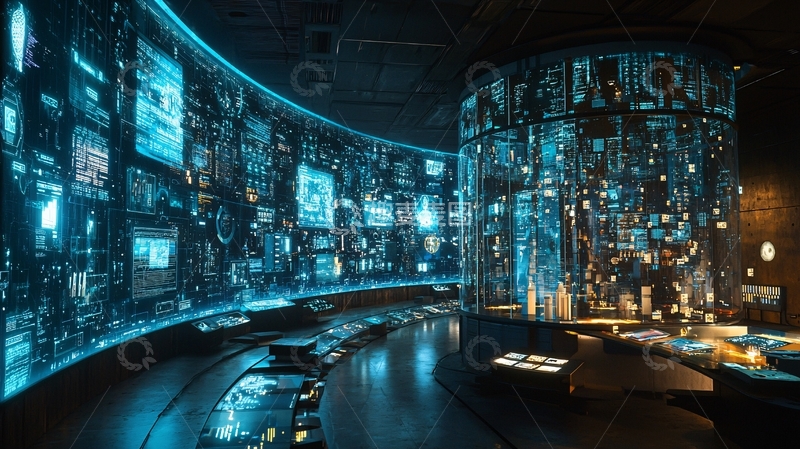 高清大图下载【趣麦麦图】未来科技控制中心