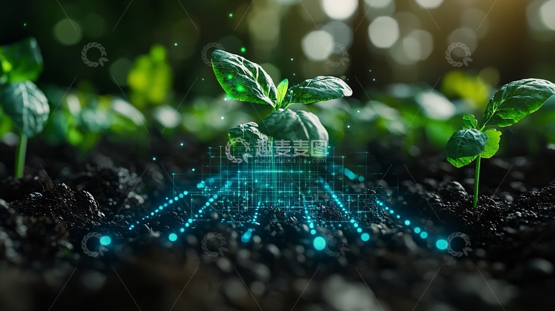 高清大图下载【趣麦麦图】绿色植物幼苗生长