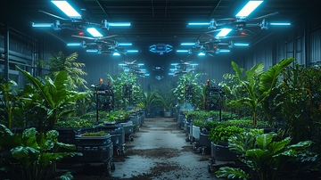 未来科技感植物工厂