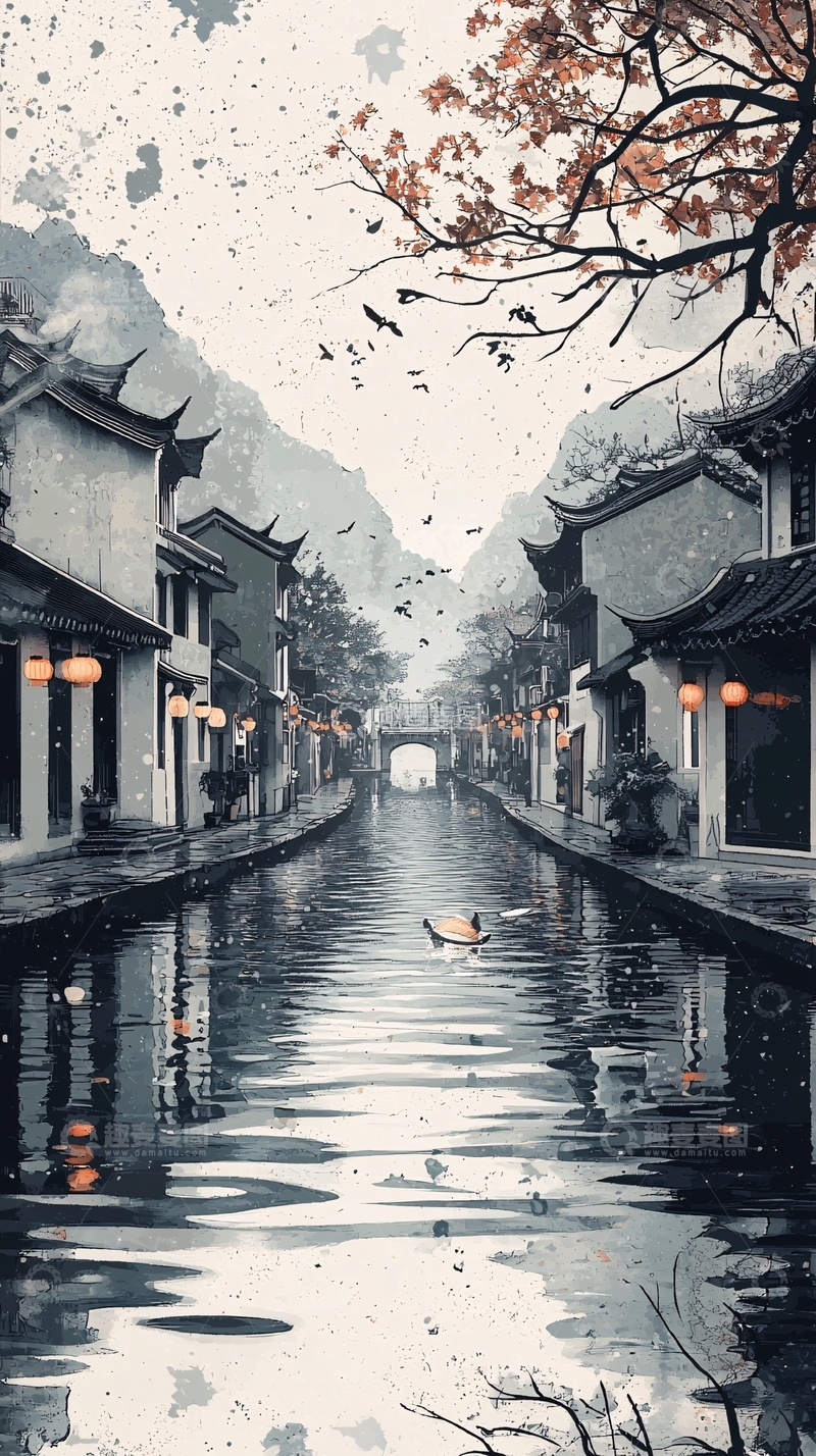 高清大图下载【趣麦麦图】水墨江南