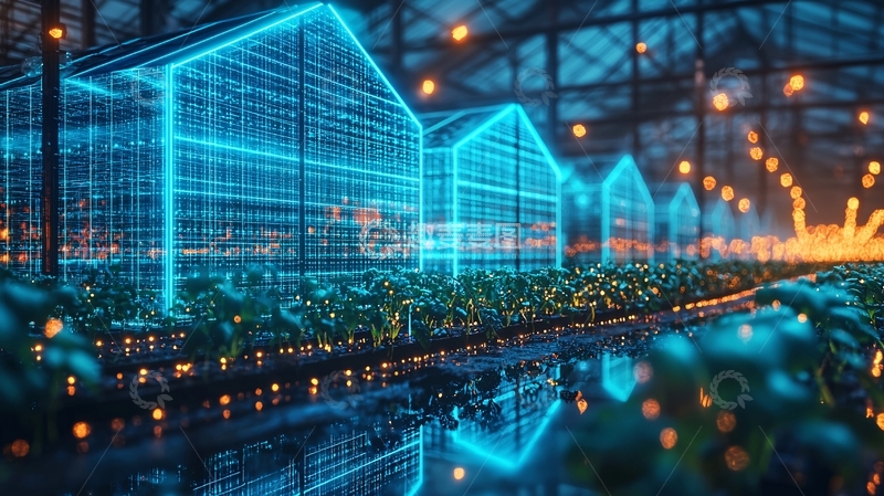 未来科技感智能温室