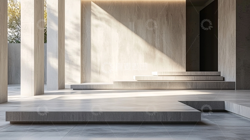 高清大图下载【趣麦麦图】极简风水泥空间