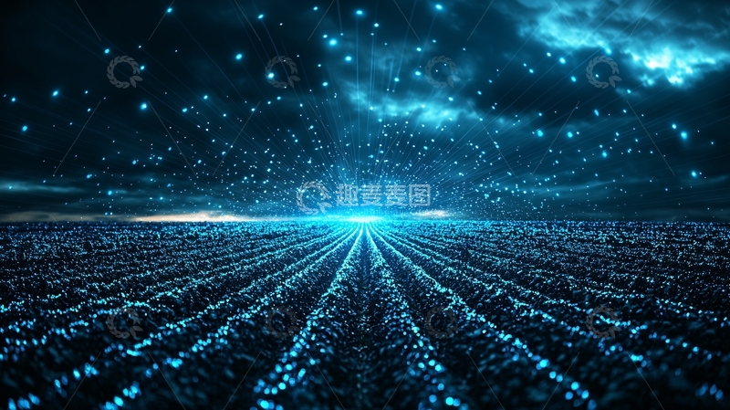 高清大图下载【趣麦麦图】星空下的田野