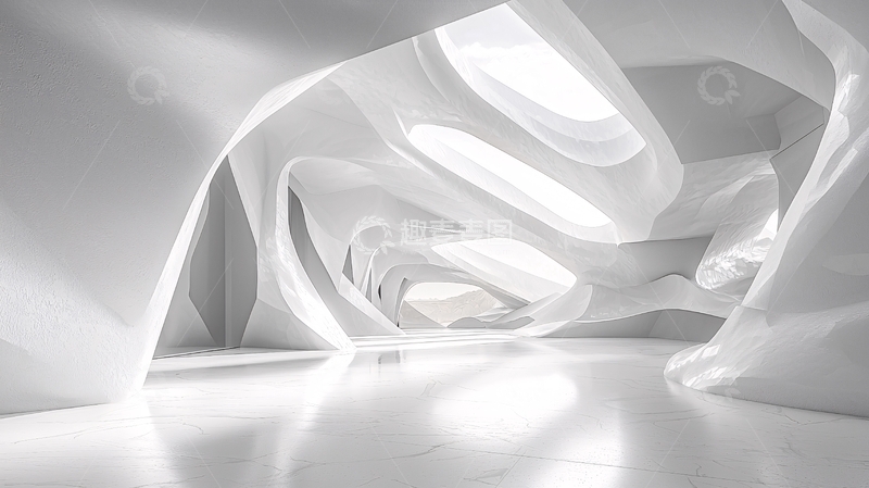 高清大图下载【趣麦麦图】白色抽象空间
