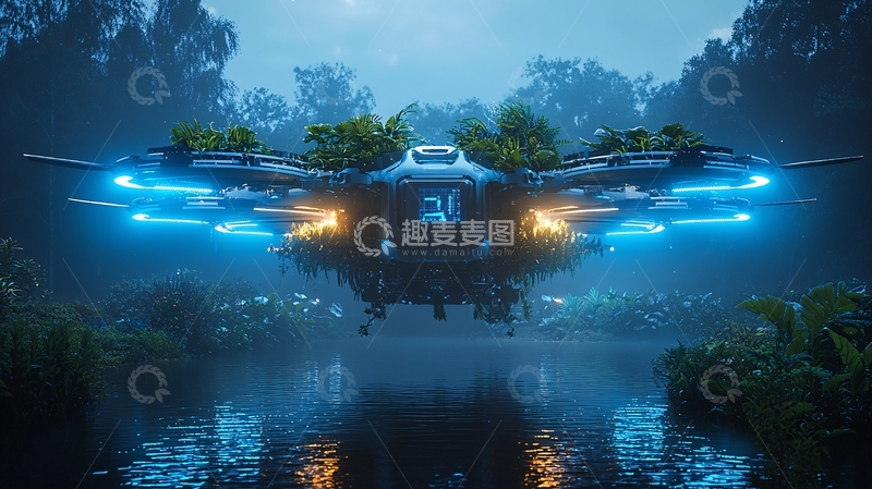 高清大图下载【趣麦麦图】未来科技飞船37