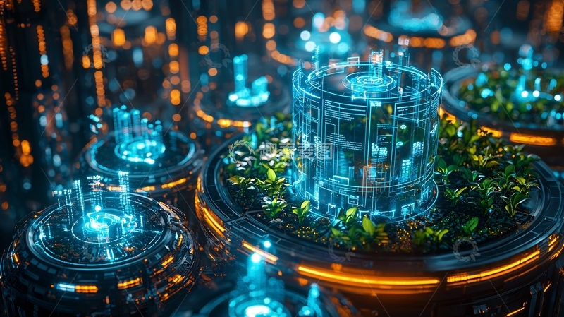 高清大图下载【趣麦麦图】科技感植物培养装置