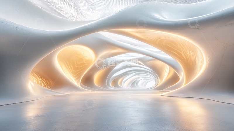 高清大图下载【趣麦麦图】抽象未来感隧道