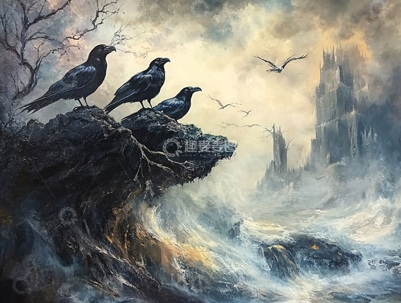 高清大图下载【趣麦麦图】乌鸦