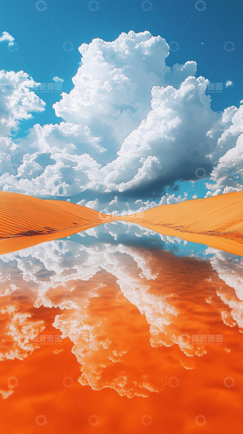 高清大图下载【趣麦麦图】沙漠倒影