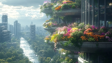 高楼绿化垂直花园