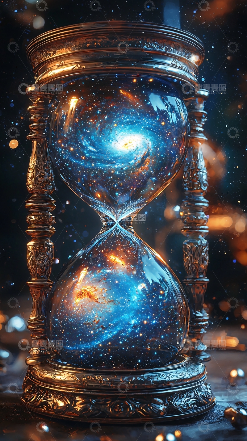 高清大图下载【趣麦麦图】沙漏宇宙星空