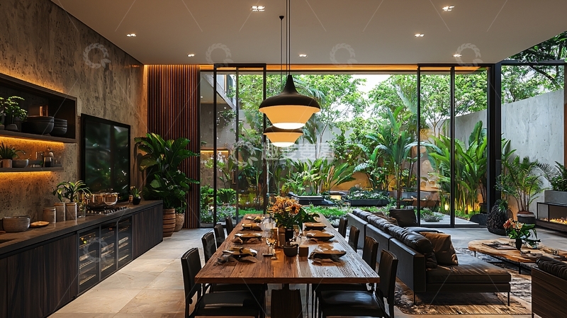 高清大图下载【趣麦麦图】现代极简风格餐厅设计