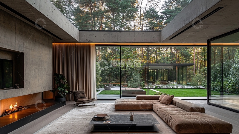 高清大图下载【趣麦麦图】现代极简风格客厅