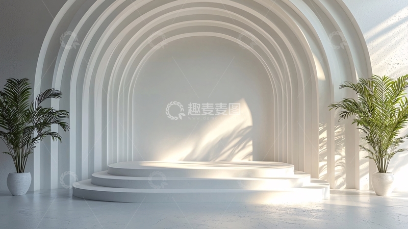 高清大图下载【趣麦麦图】极简主义拱形背景墙