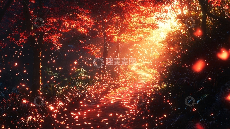 高清大图下载【趣麦麦图】燃烧的森林