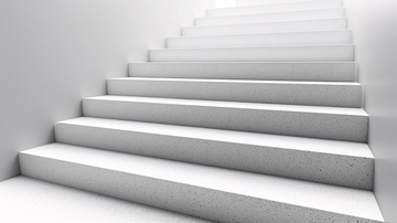 现代简约白色石材楼梯