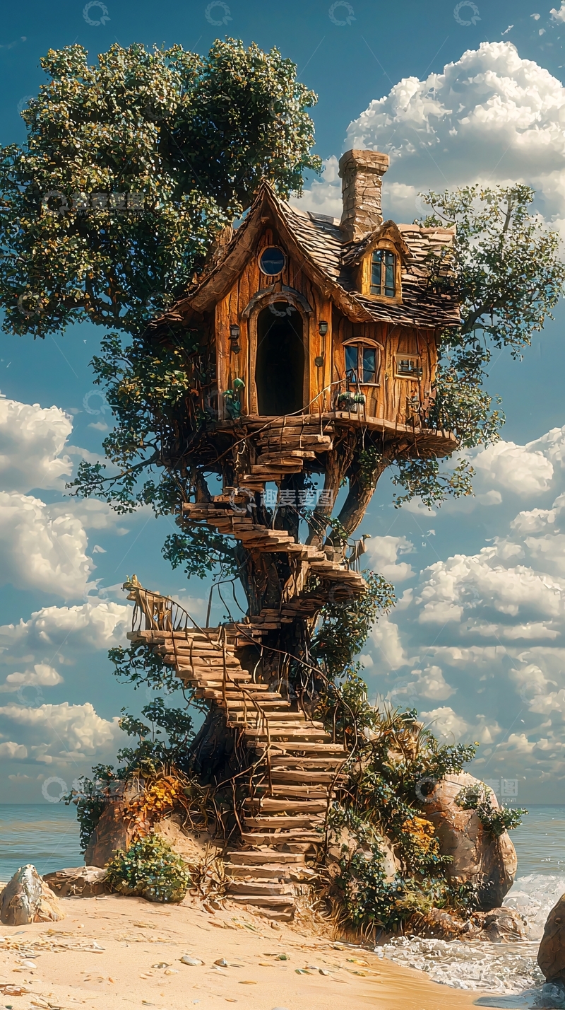 高清大图下载【趣麦麦图】树屋