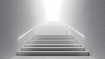 极简风格白色楼梯