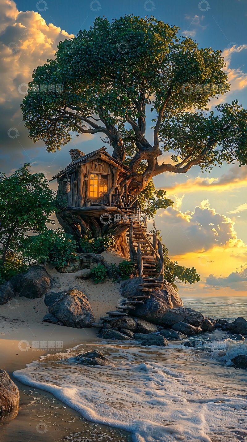 高清大图下载【趣麦麦图】树屋