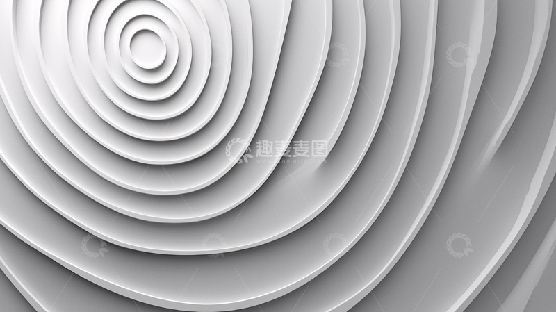 高清大图下载【趣麦麦图】抽象灰白环形纹理