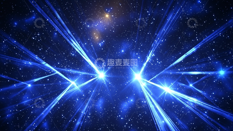 高清大图下载【趣麦麦图】蓝色宇宙星光