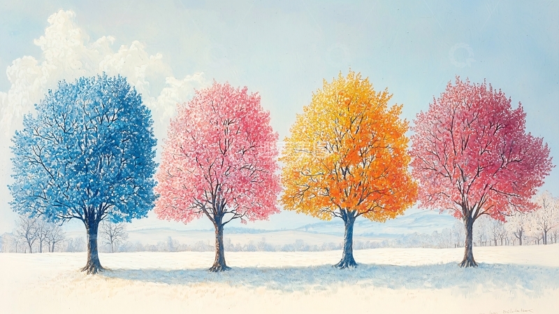 高清大图下载【趣麦麦图】四季树