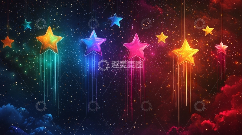 高清大图下载【趣麦麦图】彩色流星