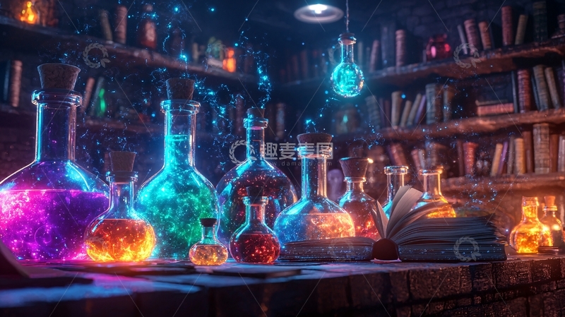 高清大图下载【趣麦麦图】魔法药剂实验室