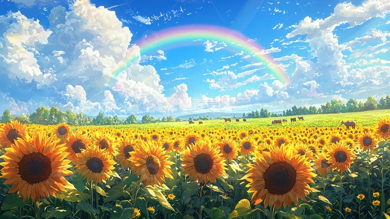 高清大图下载【趣麦麦图】向日葵田