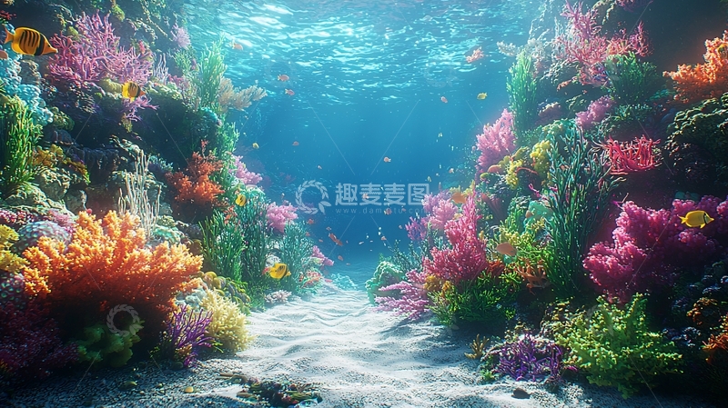 高清大图下载【趣麦麦图】海底珊瑚礁景观