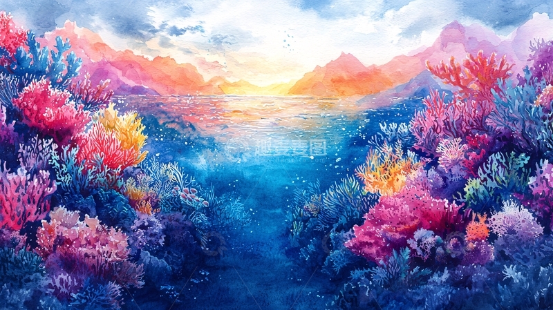 高清大图下载【趣麦麦图】梦幻珊瑚海景